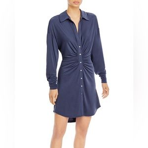 Cinq à Sept Arden Ruched Long Sleeve Shirtdress